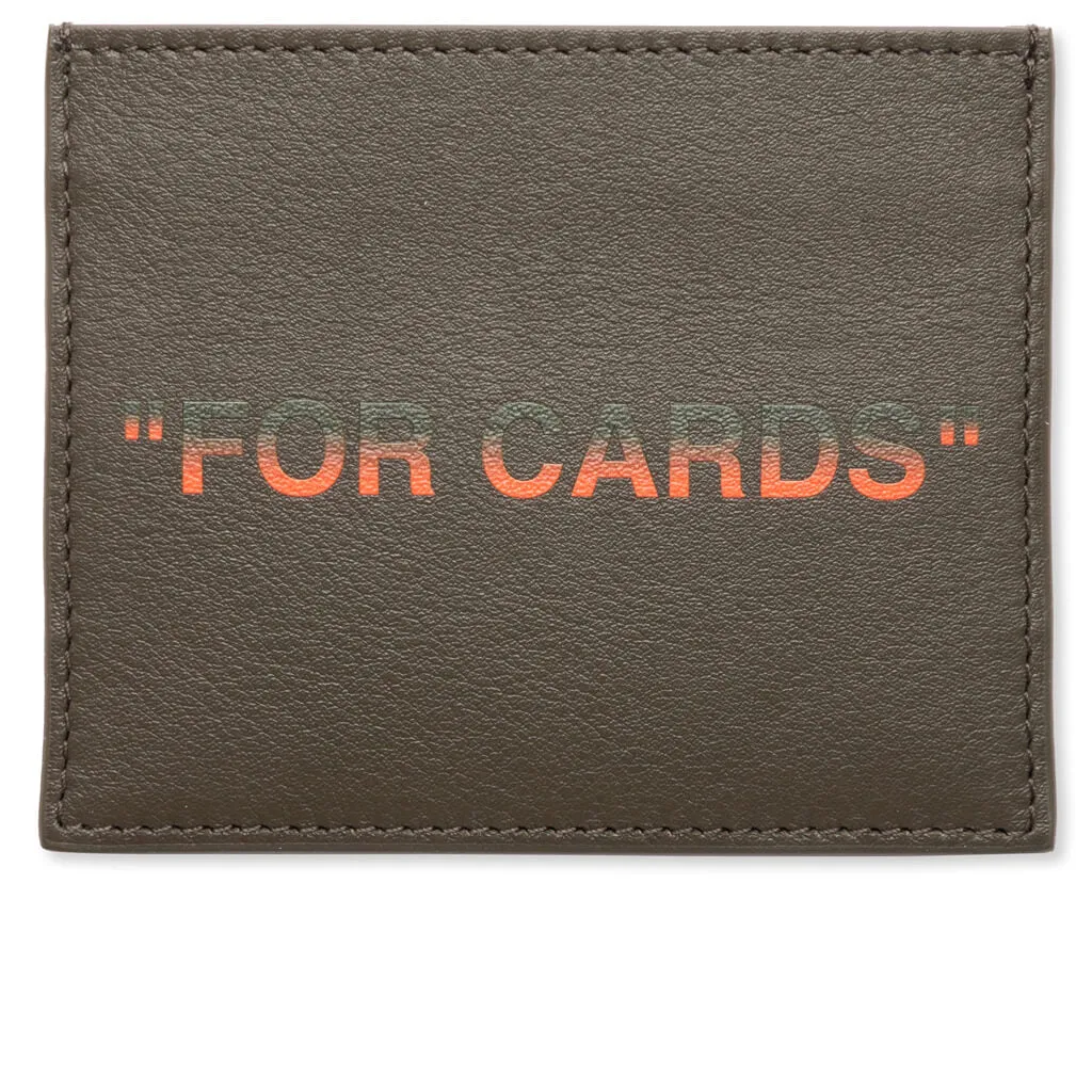 Quote Card Case - Military/Orange