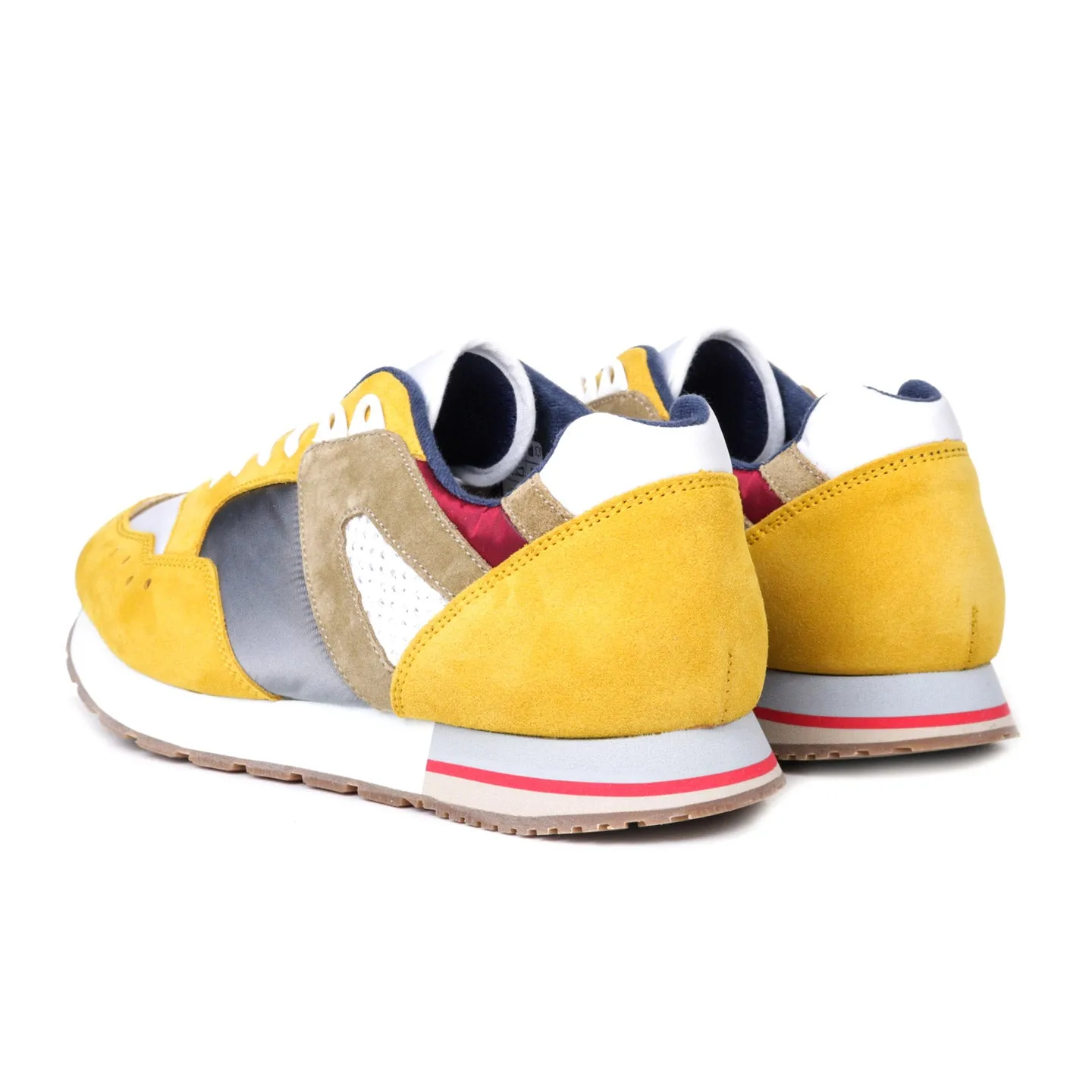 REPRODUCTION OF FOUND FRENCH MILITARY TRAINER SILVER / YELLOW