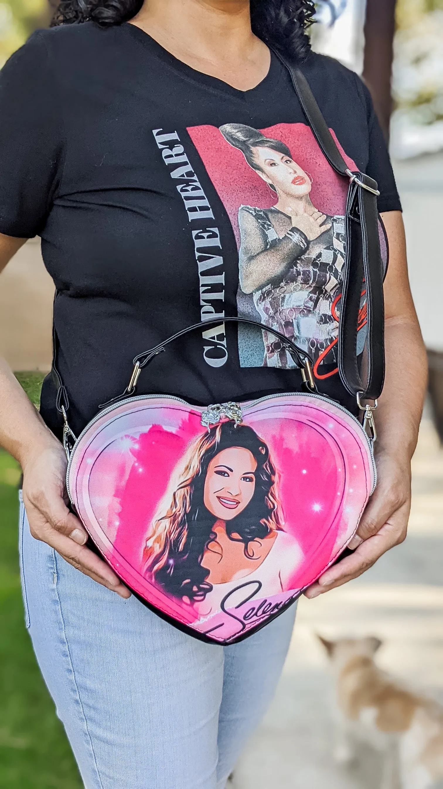 Selena Pink Mini Heart Bag