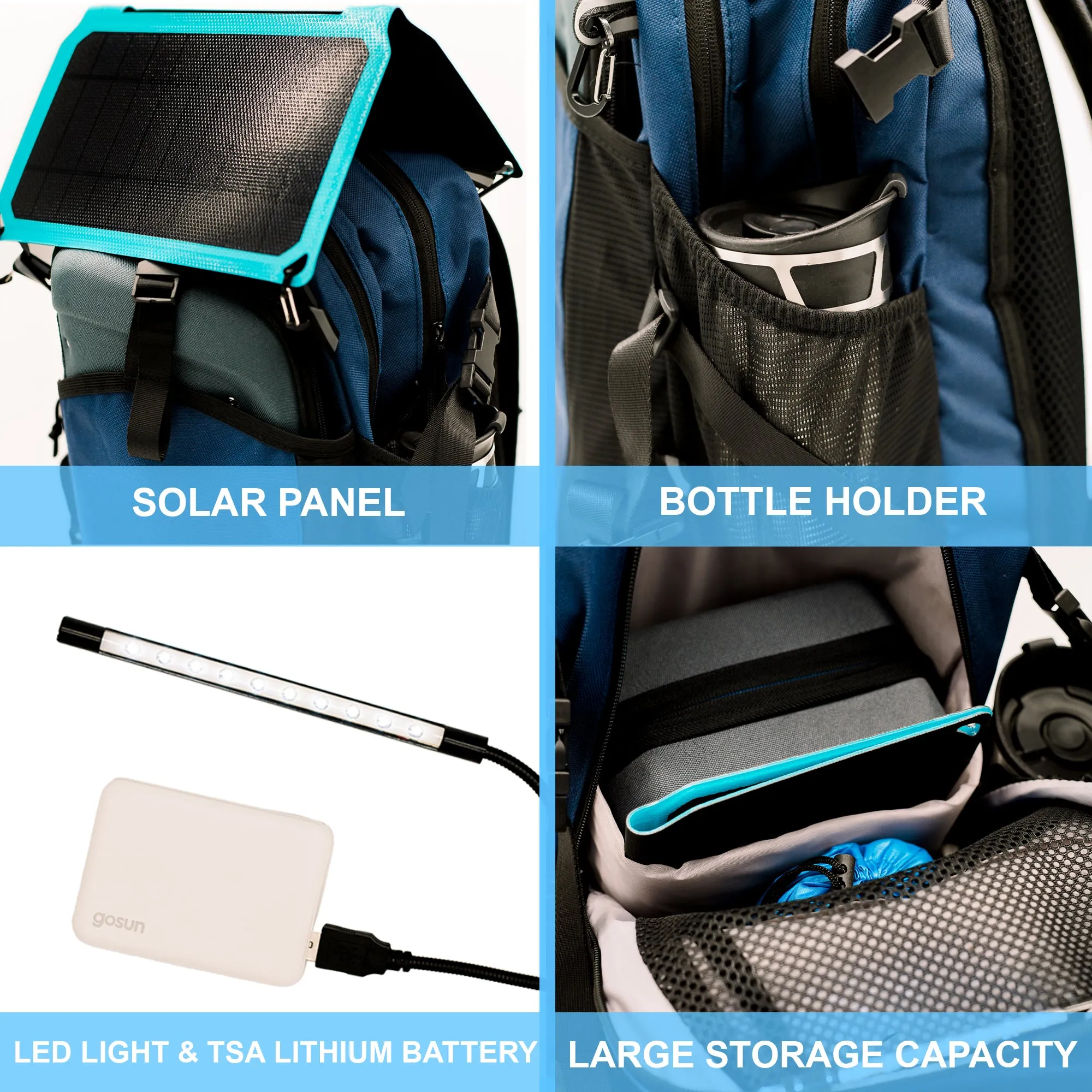 Solar Powered Backpack: Closeout