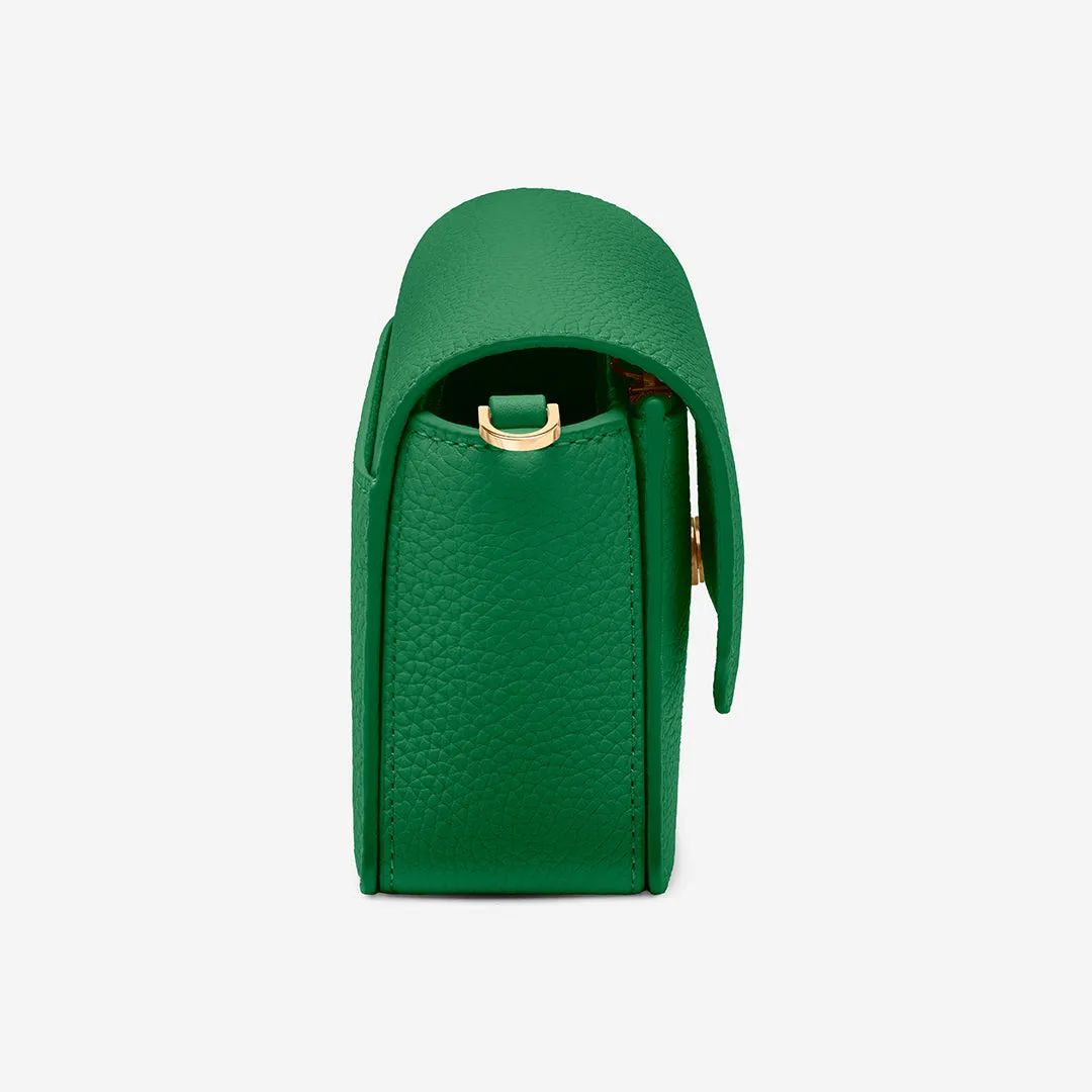 The Mini Flap Bag - Emerald Green