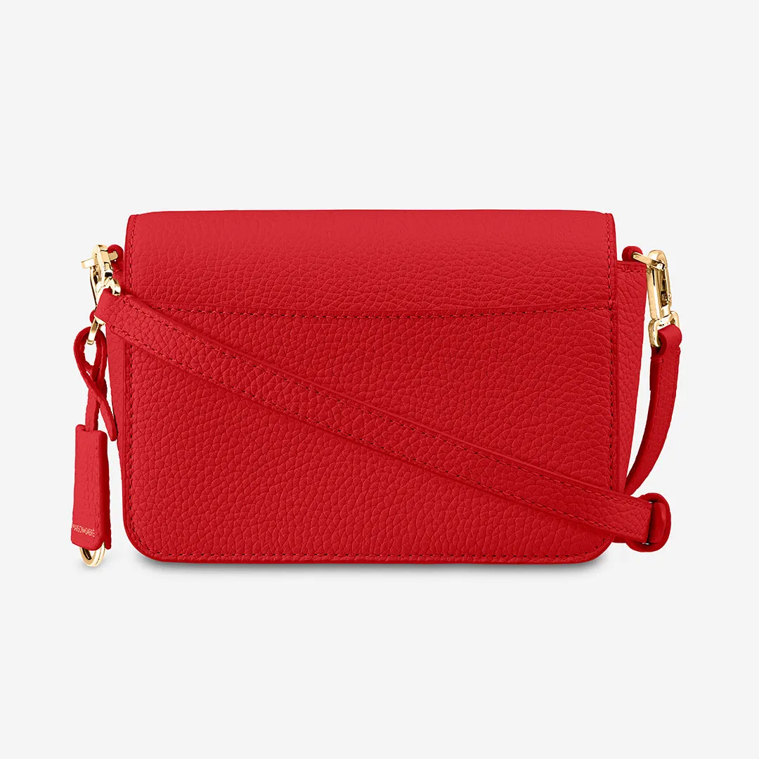 The Mini Flap Bag - Pomegranate Red