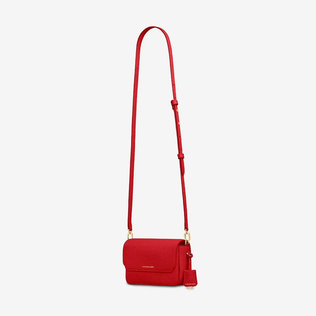 The Mini Flap Bag - Pomegranate Red