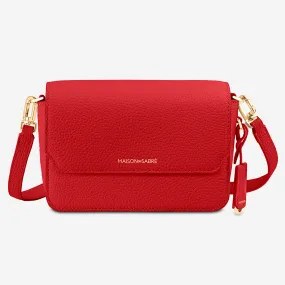 The Mini Flap Bag - Pomegranate Red